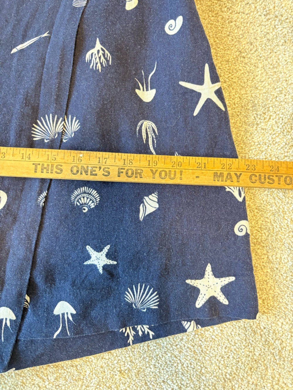 NEW A New Day Women's Linen Blend Skort Navy Print Size 12 - Picture 10 of 11